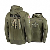 Nike Saints 41 Alvin Kamara 2019 Salute To Service Stitched Hooded Sweatshirt,baseball caps,new era cap wholesale,wholesale hats